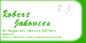 robert jakovics business card